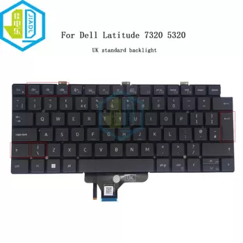 Клавиатура с подсветкой для ноутбука Dell Latitude 7320 5320, 2 в 1