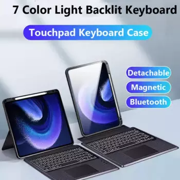Клавиатура с подсветкой для Xiaomi Pad 6S Pro 12,4 дюйма 2024 6 Pro 11 5 Pro 5 11 дюймов для Redmi Pad SE 11 2023 чехол для клавиатуры с трекпадом