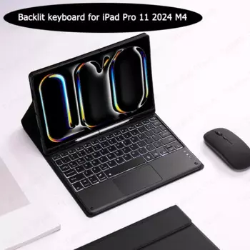 Клавиатура с подсветкой и сенсорной панелью для iPad Pro 11 2024 дюйма