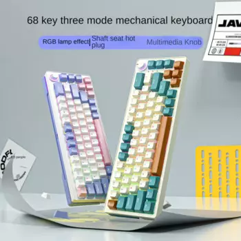 Клавиатура с подсветкой RGB, 68 клавиш, 2,4 ГГц