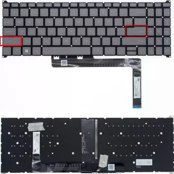 Клавиатура с подсветкой US для Acer Aspire A315-59 A315-59G A515-57 A515-57G A715-51 A715-76 N22Q3Grey