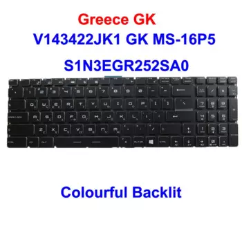 Клавиатура с RGB-подсветкой для ноутбука MSI V143422JK1 GK MS-16P5 S1N3EGR252SA0 9Z.NEKBN.B0L S1N3EGR212D10 Греция GK, новинка