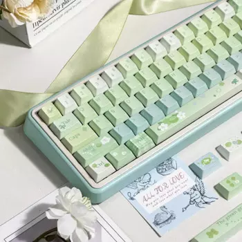 Клавиатура с зеленым виноградом Gardenia, вишневый профиль, PBT, термосублимационная механическая клавиатура, колпачки для клавиш, свежие и красивые колпачки для клавиш