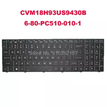 Клавиатура США без подсветки для CLEVO PC50 PC50DC PC70 PC70DC CVM18H93US9430B 6-80-PC510-010-1 WIN11 английский PC51DC PC70DR PC70DP/DS
