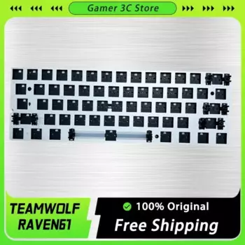 Клавиатура Teamwolf Raven61, внутренний контейнер, печатная плата Wried RT, регулируемая игровая клавиатура RGB, горячая замена, аксессуары для клавиатуры на заказ, подарки