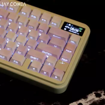 Клавиши для механической клавиатуры PBT, фиолетовый колпачок для клавиш с двухсторонней подсветкой, с рисунком вишни, большой набор красителей, ISO Abnt2