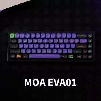 Клавиши EVA01, клавиши PBT MOA, высота, пятисторонняя клавиатура, сублимация, для игровой механической клавиатуры 75% 7u 6.25u, клавиатура gmk67