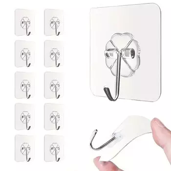 Клейкие крючки из железа 10 шт.