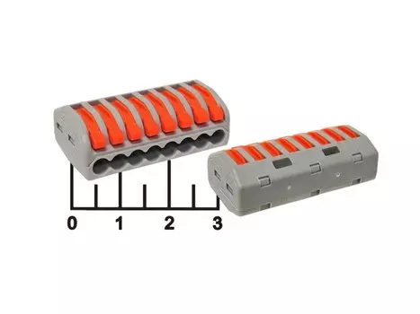 Клеммник линейный 8pin горизонтальный PCT-218