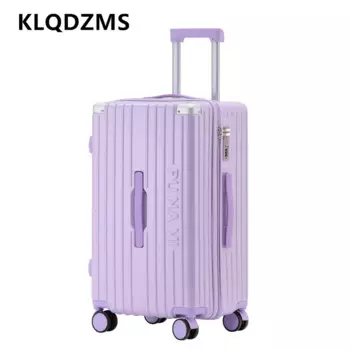 KLQDZMS 20 "24" 26 "28 дюймов высококачественный чемодан женский большой вместимости чемодан на колесиках мужской интернат с колесиками чемодан на колесиках
