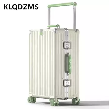 KLQDZMS багаж для кабины 20 дюймов PC посадочный ящик 24 "28" большой вместимости алюминиевая рамка тележка фотомагнитный чемодан на колесах