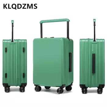 KLQDZMS чемодан на колесах, мужской 20-дюймовый посадочный чемодан из АБС-пластика + ПК, 24 дюйма, прочный и прочный чемодан на колесиках, женский чемодан для салона
