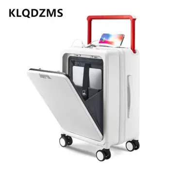 KLQDZMS новый чемодан на переднюю панель для ноутбука, 20 "24 дюйма, ПК, алюминиевая рама, чехол на колесиках, универсальный чемодан на колесиках