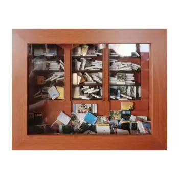 Книжная полка для маленьких книг, деревянная встряхивающая книжная полка, портативная книжная полка, орнамент с маленькими книгами, миниатюрная книжная полка, декор для дома