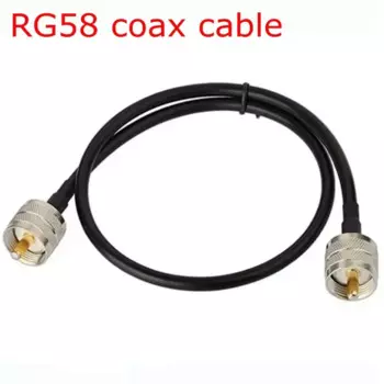 Коаксиальный кабель SL16 UHF PL259, 5 шт., коаксиальный кабель RG58, Штекерный соединитель для коаксиальной антенны RG58, 50 см/1 м/2 м/5 м