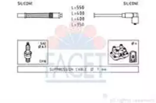 Код магазина: 47229 для кабеля свечи зажигания CLIO III Teddy 1,2 16V (D4F)