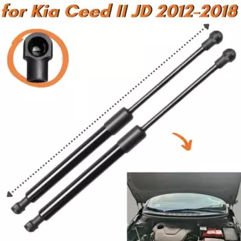 Кол-во (2) стойки капота для Kia Ceed II JD 2012-2018, передняя крышка капота, газовые стойки, пружины, амортизатор, подъем, опоры, стержни