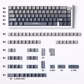Колпачки для клавиш GMK с боковым коэффициентом пропускания, японские колпачки для клавиш с подставкой, колпачки для клавиш с профилем вишни с 2,25u 2,75u 3U 7U, клавиатура ISO Enter