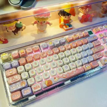 Колпачки для клавиш KINOMOTO SAKURA, персонализированные милые розовые Мультяшные аниме колпачки для клавиш Cherry/MOA/ Profile Point для игровой механической клавиатуры