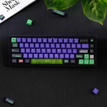Колпачки для ключей 129 клавиш GMK PBT EVA NO.1 колпачки для ключей японского аниме колпачки для клавиш с вишневым профилем для механической клавиатуры Cherry MX Switch
