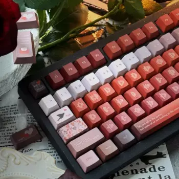 Колпачки для механической игровой клавиатуры с 142 клавишами Nightingale Roses, оригинальный дизайн, вишневый профиль PBT, сублимационная колпачок для механической игровой клавиатуры MX