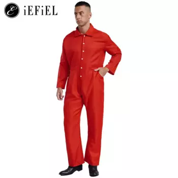 Комбинезон механический однотонный с длинным рукавом, для взрослых