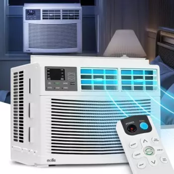 Комнатный кондиционер mollie 12000 БТЕ, мощный внутренний переменный ток с многоскоростным режимом, программируемый таймер