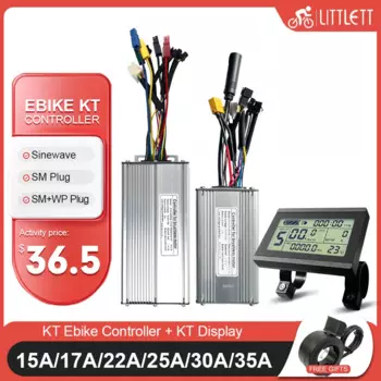 Комплект для электровелосипеда KT Ebike Sinewave 36V48V 15A/17A/22A/25A/30A с дисплеем LCD3 LCD5 LCD11