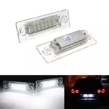 Комплект Из 2 Белых Светодиодных Фонарей Номерного Знака Для Volkswagen Passat B5.5/B6 Transporter T5 Jetta Mk5 Touran MK1 Ca...