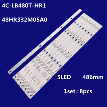 Комплект из 8 светодиодных ламп с подсветкой, 5 ламп для Toshiba 4C-LB480T-HR1, 48HR332M05A0, 48D15005, 48L25EBC, 48L26CMC, 48L2600C, 48L2500C