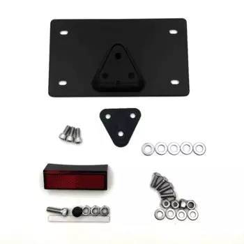 Комплект крепления номерного знака Lack Layback для номерного знака Harley Davidson до 7-1/4 дюйма X 4-1/4 дюйма, черный