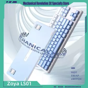 Комплект механической клавиатуры Zoya LS01, треходовой режим, 84-клавишная настройка, сделай сам, с ручкой, подключение Bluetooth, поддержка горячей вилки, RGB-подсветка