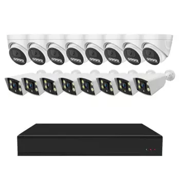 Комплект наружной IP-камеры видеонаблюдения HD Full POE, 8 Мп, 16 каналов