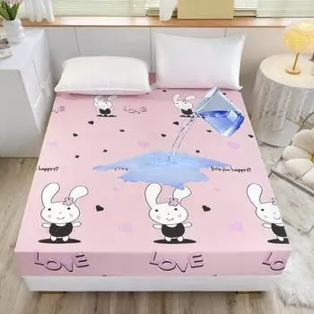 Комплект простынь из полиэстера с мультяшным принтом king size