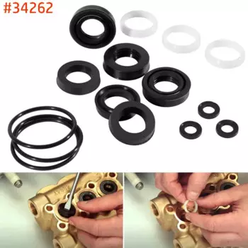 Комплект Уплотнений 34262 для Cat Pump 66DX 6DX, насос для мойки высокого давления 6DX35G1I 6DX40G1I 66DX30G1I 66DX35G1I 66DX40G1I