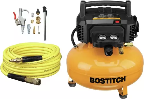 Комплект воздушного компрессора BOSTITCH, безмасляный, 6 галлонов, 150 фунтов на квадратный дюйм (BTFP02012-WPK)