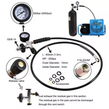 Компрессор для подводного плавания с клапаном наполнения, 4500psi