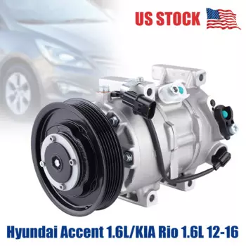 Компрессор кондиционера с муфтой для 12-16 Hyundai Accent 1,6 л 12-15 KIA Rio 1,6 л