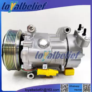 Компрессор переменного тока SD6V12 Sanden для Peugeot 206 307 для Citroen BERLINGO XSARA 2002-2005 9646273380 9646273880 6453LH 6453GZ 6453LN