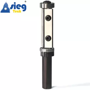 Концевая фреза Flush Trim, 12 мм, верхний и нижний хвостовик, двойные подшипники, триммер, длина резки 50 мм с многоразовой вставкой, резак