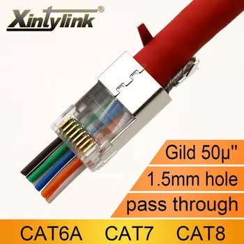 Коннектор xintylink CAT7/CAT7A/CAT8 RJ45