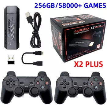 Консоль игровая X2 PLUS 1080P, 2,4 ГГц, 58000 ГБ, 256 игр