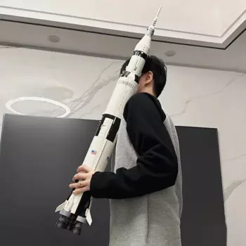 Конструктор Apollo Saturn V 92176, космические ракетные идеи, развивающие игрушки для детей, подарки на день рождения и Рождество