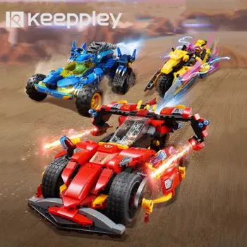 Конструктор автомобиль keeppley китайская анимация фигурки периферической колесницы кавайная сборка детские игрушки подарки на день рождения для мальчиков