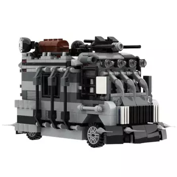 Конструктор gobrick MOC С фургоном против зомби, набор строительных блоков, городской полицейский участок, автомобиль, кирпичная игрушка для детей, развивающие игрушки, подарки, игрушки