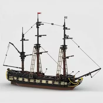 Конструктор Moc 1901 шт., пиратский флаг, военная модель, частный фригат, технические кубики, игрушки для детей, подарок на праздник