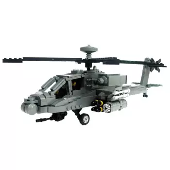 Конструктор MOC AH-64D мощный армейский вертолет