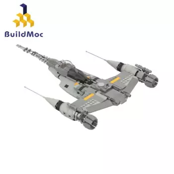 Конструктор MOC: боевой самолёт, строительные блоки для космических войн Naboo, модель самолета, игрушки для детей, подарки на день рождения
