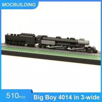 Конструктор MOC большой мальчик 4014 в 3-широкий поезд Масштаб 1:27 модель кирпича сборка транспортировка дисплей Рождественские Игрушки Подарки 510 шт.