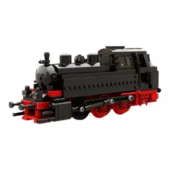 Конструктор MOC BR 80 паровой двигатель локомотив автомобиль модель немецкого небольшого грузового города трек железнодорожный поезд игрушка лучший подарок для детей